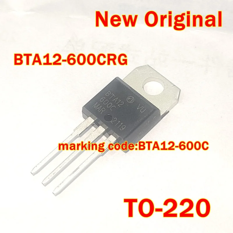 

1pcs to 100pcs BTA12-600CRG TO-220 New Original marking code:BTA12-600C 12A TRIACS