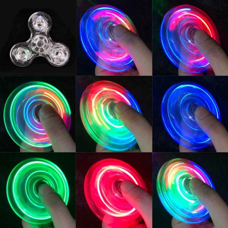 3’’ Handhold LED Rotating Spinner Finger Toy Adults Kids Hand Ability Exerciser Drop Shipping