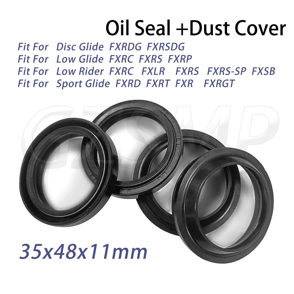 Fit for Harley Disc Glide FXRDG Low Rider FXS Sport Super Glide Front Fork Oil Seal 35x48x11 Dust Cover