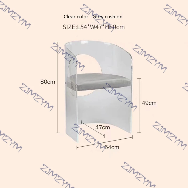 Акриловый Обеденный стул с прозрачными кристаллами, кофейный барный стул, Скандинавская спинка для отдыха, офисное кресло, домашний декор