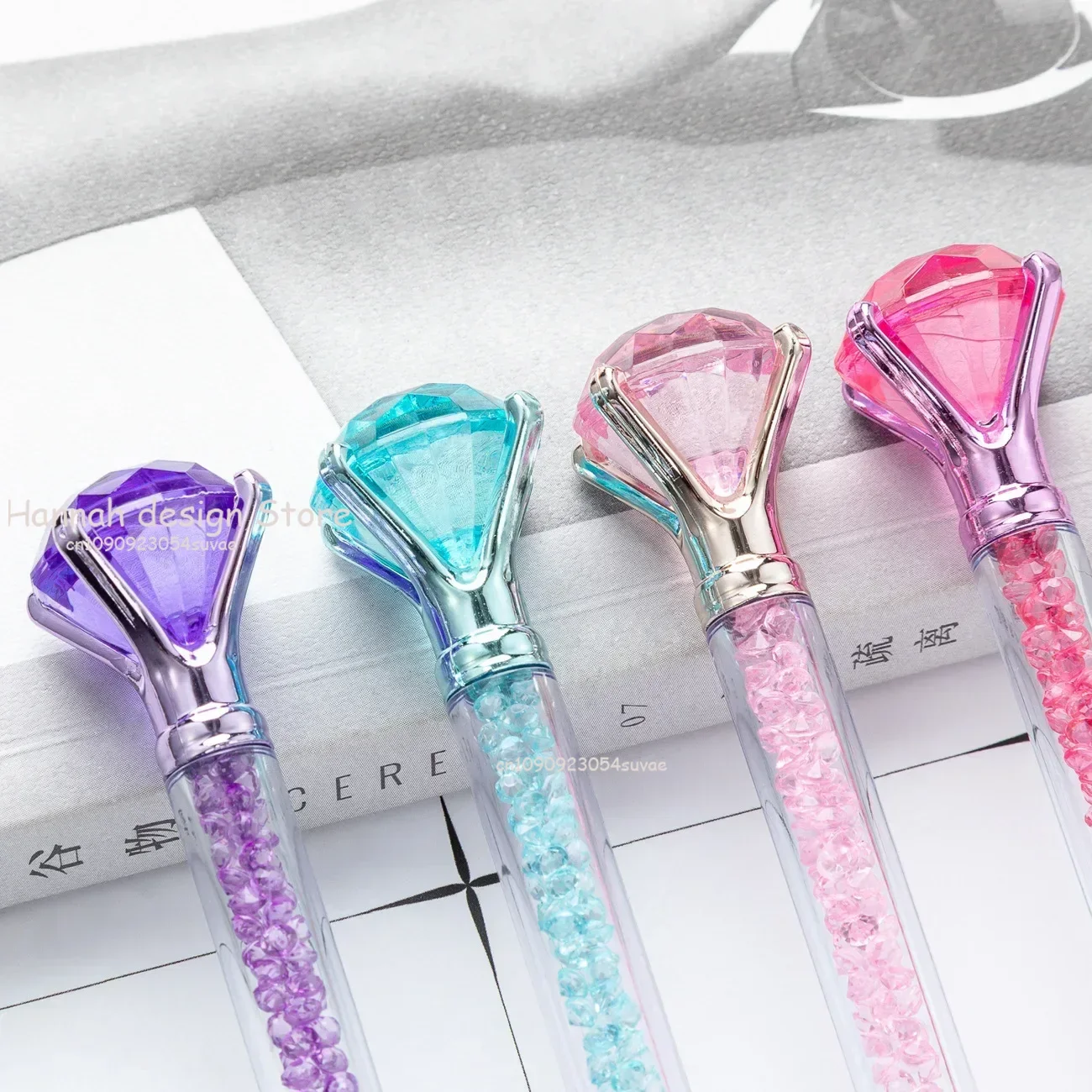 Creative Fashion Large Diamond Gel Pens Christmas Gift Shiny Ballpoint Pen School Supplies Writing Tools Student Stationery