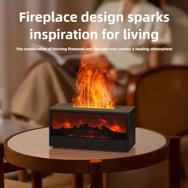 2025 تصميم جديد الموقد مستطيلة لهب بالموجات فوق الصوتية 7 صمام ثنائي باعث للضوء ناشر رائحة #3