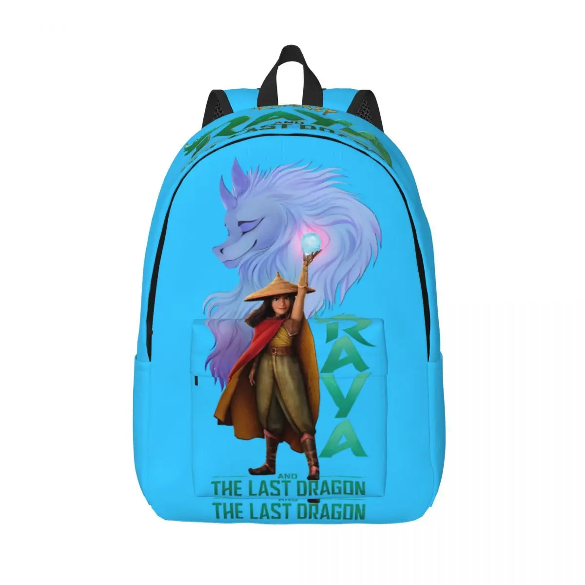 Bolsa de ombro resistente para escritório de trabalho, filmes famosos da Disney, Raya e o último dragão mochila, estudante universitário Bookbag, High Street