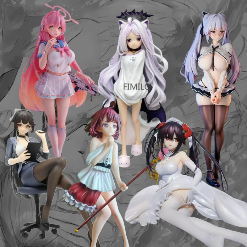 Anime Azur Lane IJN Takao Figurine Blue Archive Urawa Hanako Sorasaki Hina Figures Siki Anim Alvina Model DATE A LIVE PVC Toys