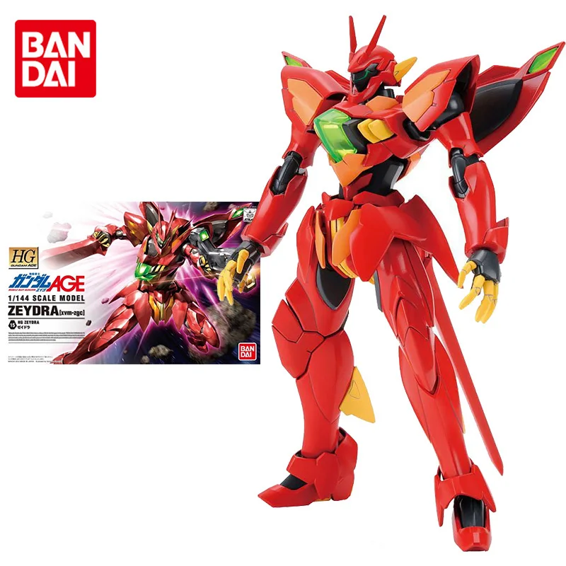 Bandai Gundam Model Kit Anime Figure HG  AGE-15 Zeydra XVM-ZGC Zeydra Genuine Gunpla Model Action Toy Figure Toys for Children