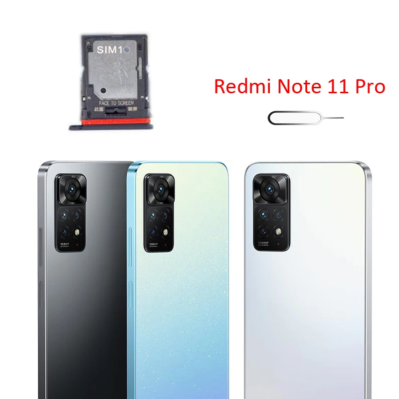 Phone SIM SD Card Tray For Xiaomi Redmi Note 11 Pro + 5G New SIM Chip Slot Holder Drawer With Pin For Redmi Note 11