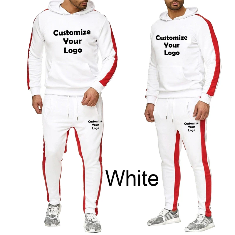 Customized Men's Casual Suit Outdoor Sports Jogging Suit Hoodie Suit Sweater + Trousers Tracksuit