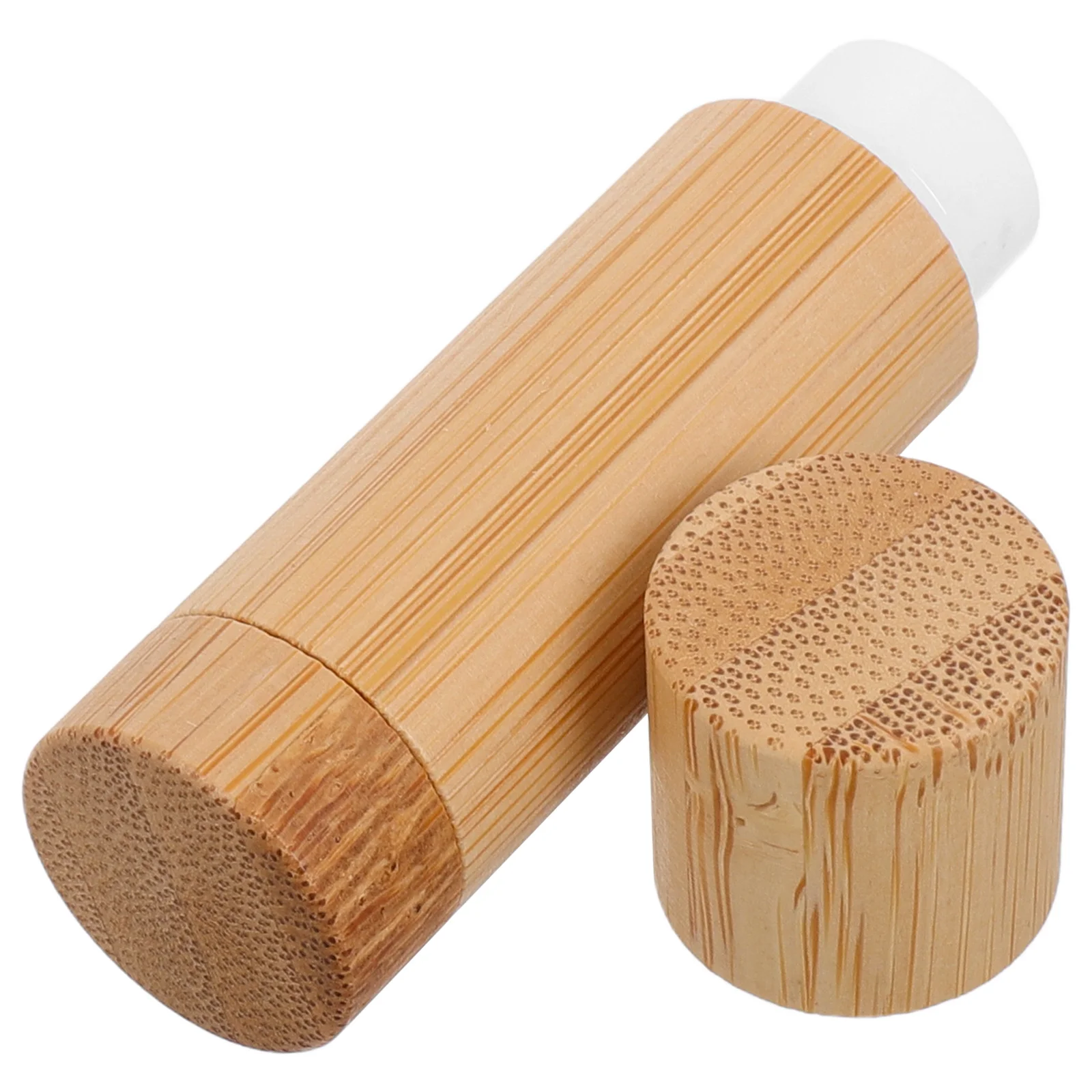 

Bamboo Lipstick Tube 5g Wood Holder Empty Wax Deodorant Case Plastic Inner Gloss Tubes DIY Containers