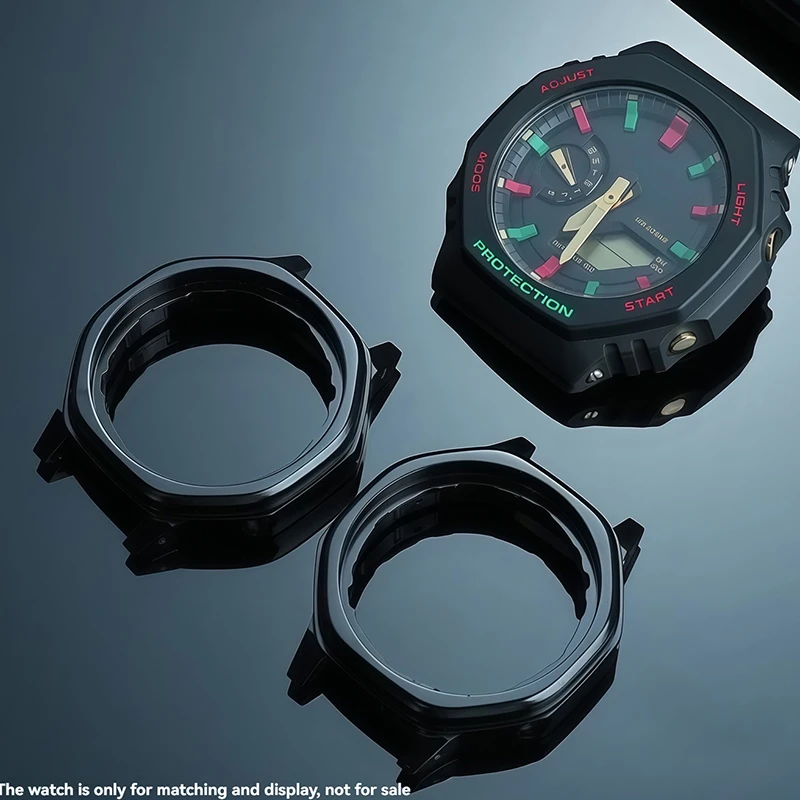 For Casio GA2100 GA-2100 GA 2100 Modified High Quality Aluminum Alloy Inner Case Lightweight Shell Watch Black Movement Case