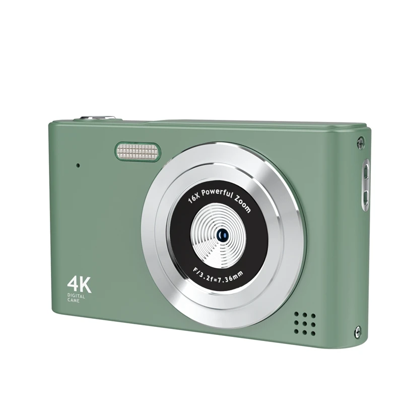 

HD 1080P 2.4 Inches 240X320 Digital Camera Rechargeable Cameras With 16X Zoom Compact Camera 44MP Cameras Green