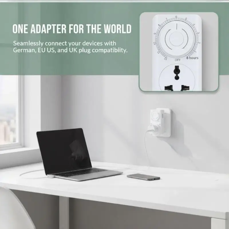 Universal Grounded Countdown Timer Socket 13H Auto Power Off For Home Small Appliances Save Energy