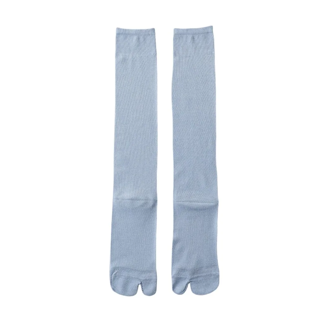 

Fashion Solid Color Knee High Stockings Mesh JK Ruffle Two Toe Socks Hosiery Ultra-thin Calf Long Socks Streetwear