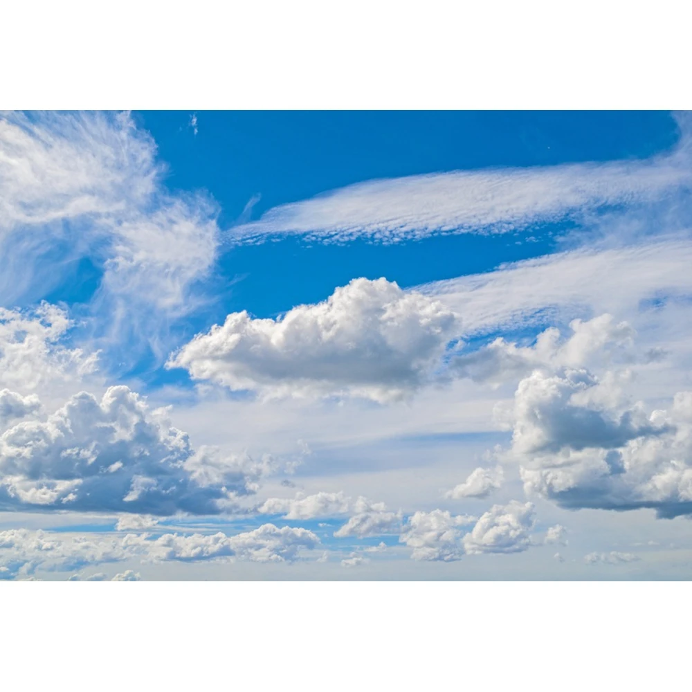Blue Sky Cloudy Backdrops For Photography White Cloud Baby Birthday Newborn Portrait Photographic Background Room Photo Studio