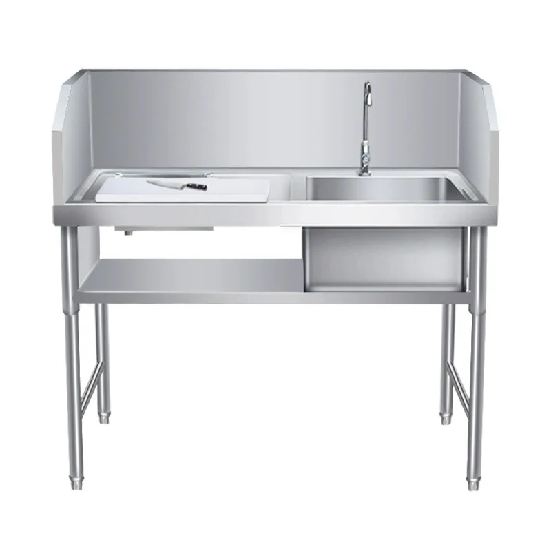 

Stainless steel supermarket fish killing table, workbench, dividing table, restaurant turtle chopping table