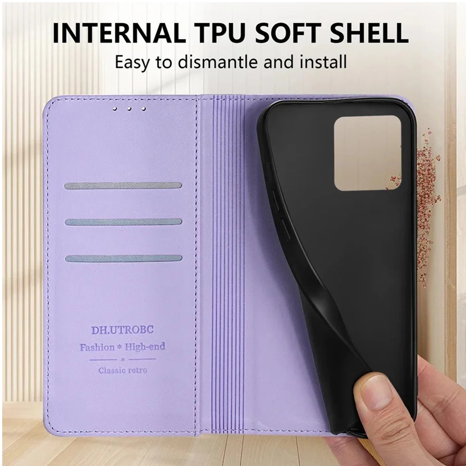 محفظة الهاتف الجلد قوية فتحة للبطاقات المغناطيسية حافظة جلدية قابلة للطي آيفون 16 برو ماكس 15 زائد 14 13 Mini 12 11 XS XR 8 7 SE 2 3 #5