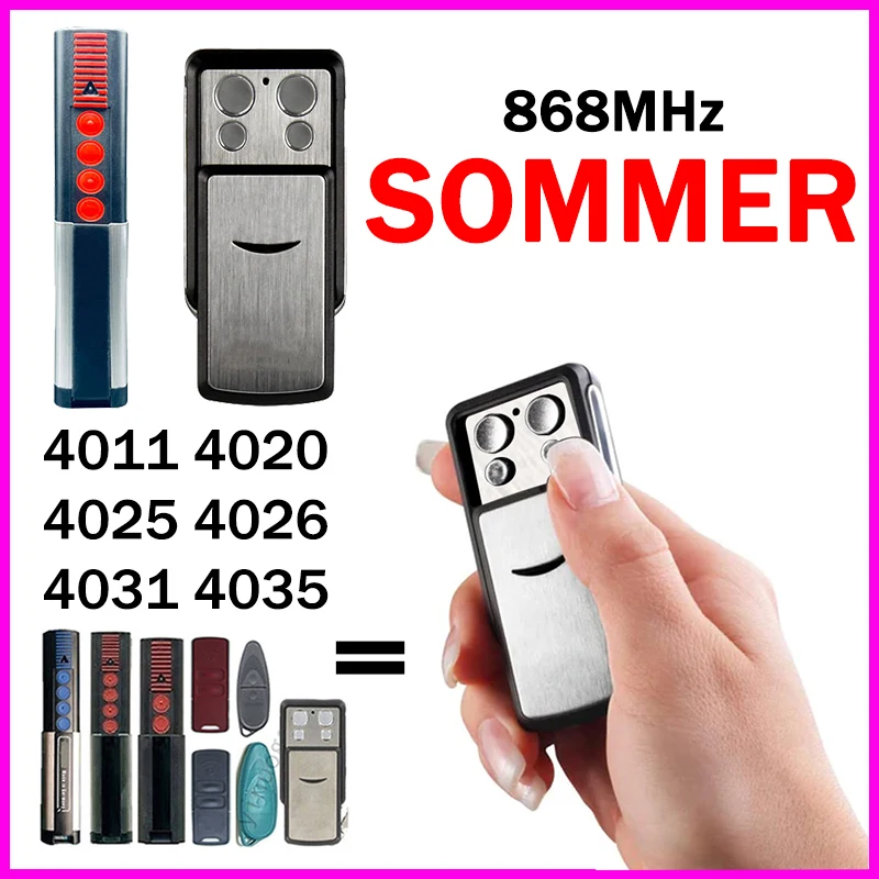 

SOMMER 4026 TX03-868-2 4020 TX03-868-4 4031 4035 4025 4011 Garage Door Remote Control 868MHz Gate Opener Key APERTO 4021 4025