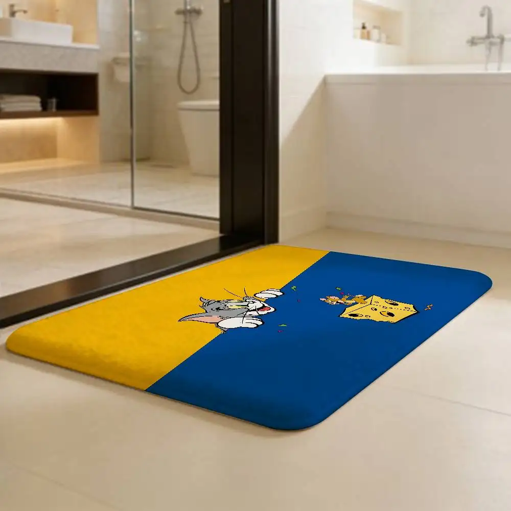 Cartoon T-Toms And J-Jerrys Floor Mat Rectangle Anti-slip Home Soft Badmat Front Door Indoor Outdoor Mat Welcome Doormat