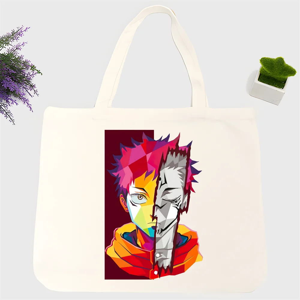 jujutsu kaisen Women Canvas Tote Bags Handbags Shoulder Bags Shopping Handbag