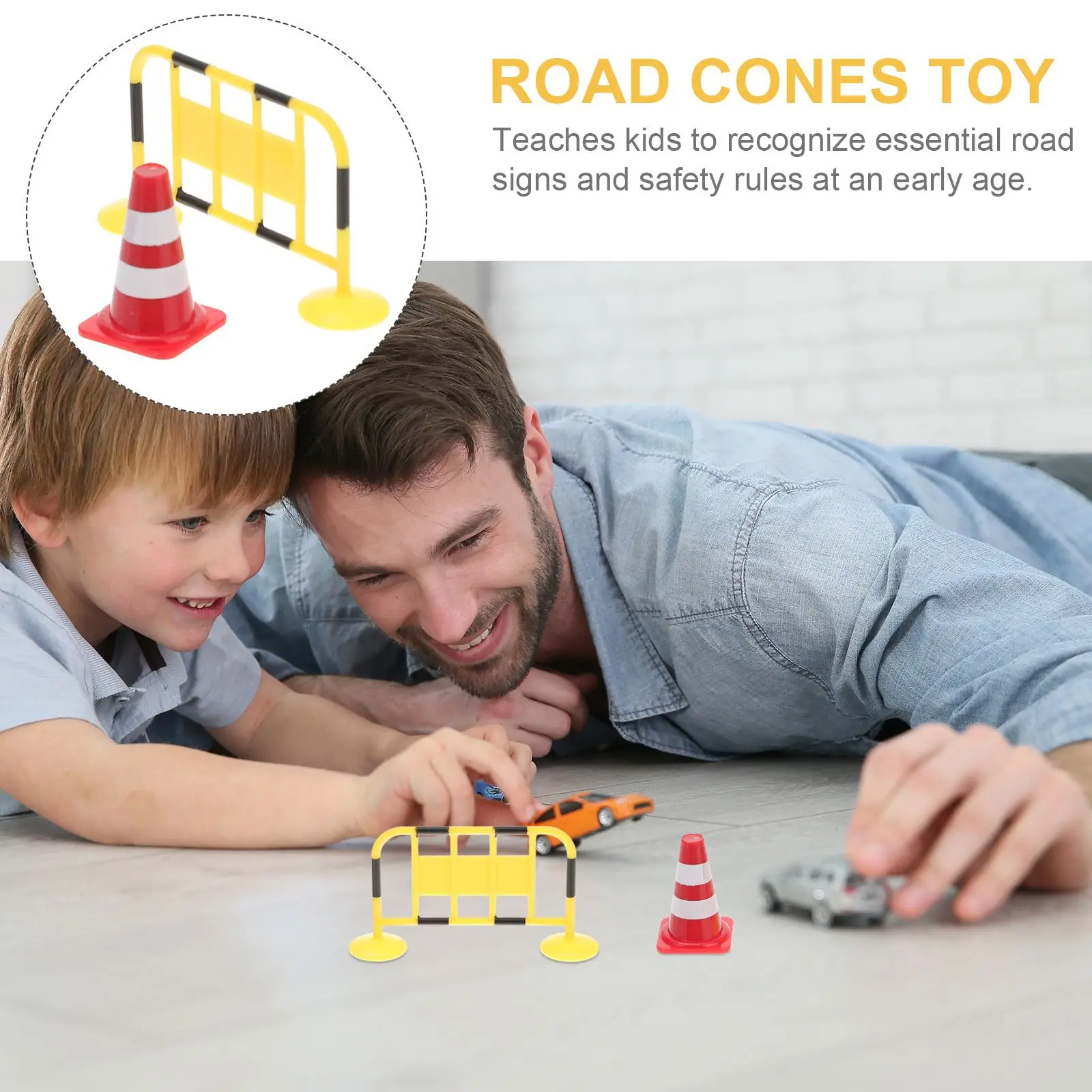 Imagem -06 - Brinquedos Educativos Cone de Tráfego para Crianças Mini Fence Roadblock Cones Playconjunto de Futebol Playset em Miniatura 32 Pcs