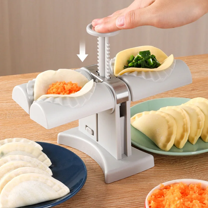 

Fully Automatic Double Head Dumpling Maker Dumpling Making Tools Household Restaurant Mold Cooking Gadgets Kitchen Accessories
