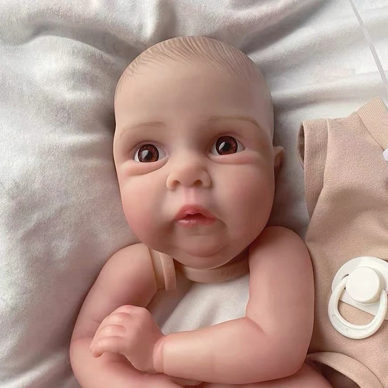 19 นิ้ว Miley ทาสีชุด Reborn ตุ๊กตาชิ้นส่วนเด็กน่ารัก 3D ภาพวาดที่มองเห็นได้หลอดเลือดดํารวมผ้า Body