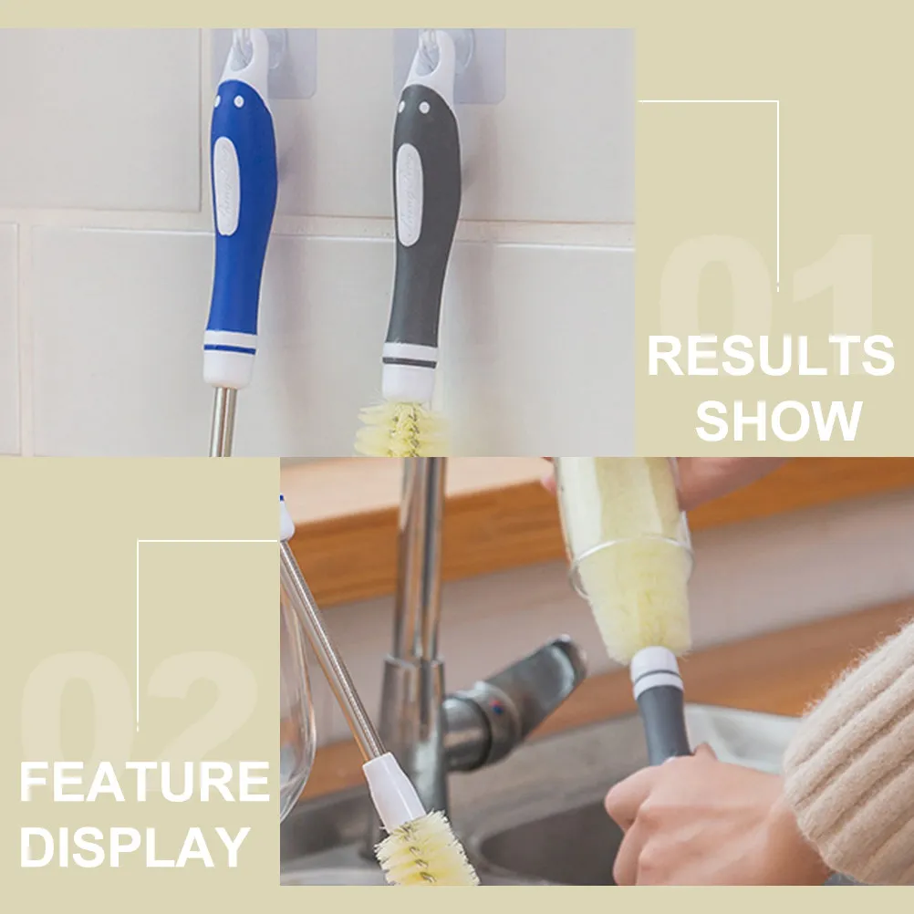 1Pcs Creative Design Cup Cleaner Brush with Comfort Grip Long Handle Bottle Brush for Feeding Bottles Mugs Home Kitchen