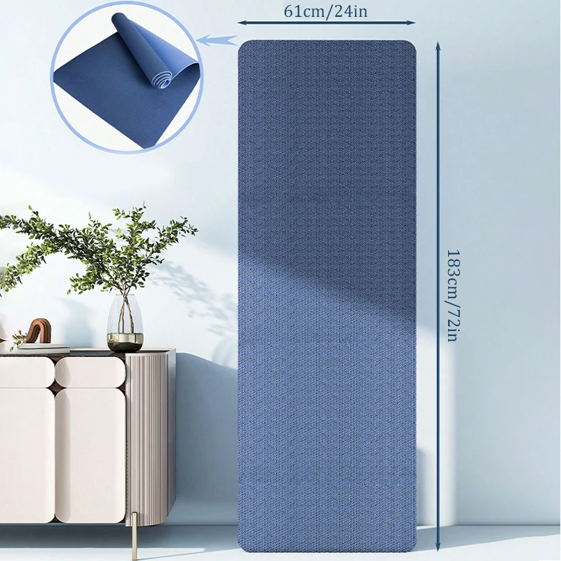 1pc 6mm thick TPE yoga mat, double-sided anti slip, soundproof and shock-absorbing, suitable for fitness yoga and aerobics