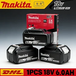 100% Original Makita battery,18V 6.0Ah rechargeable battery, replacing Makita BL1830B L1840B L1850B L1860B,power tool battery