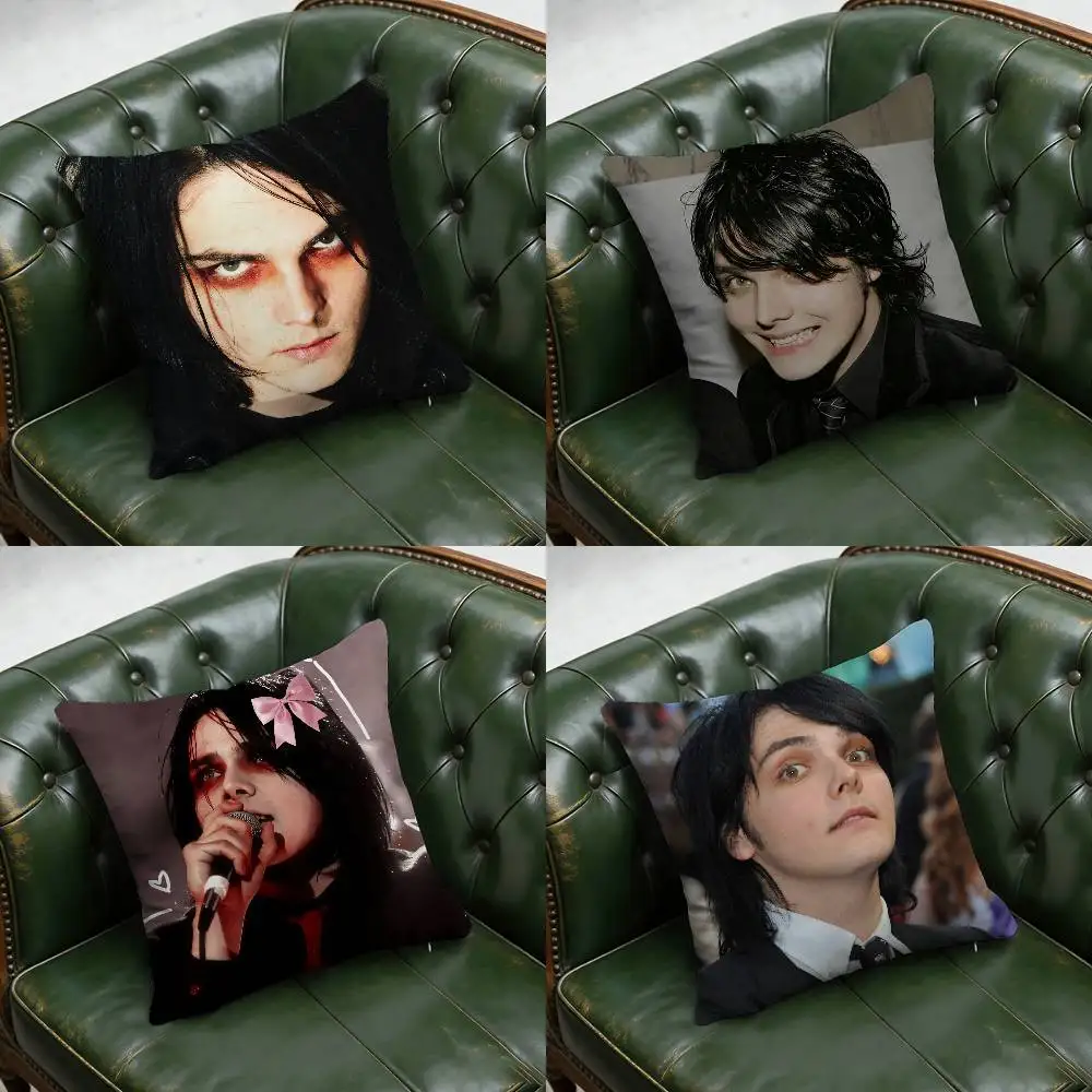 45cm 60cm 40cm Decoration Bed Custom Square Pillowcase Pad Cover For Gerard Way Singer Throw Pillow Case