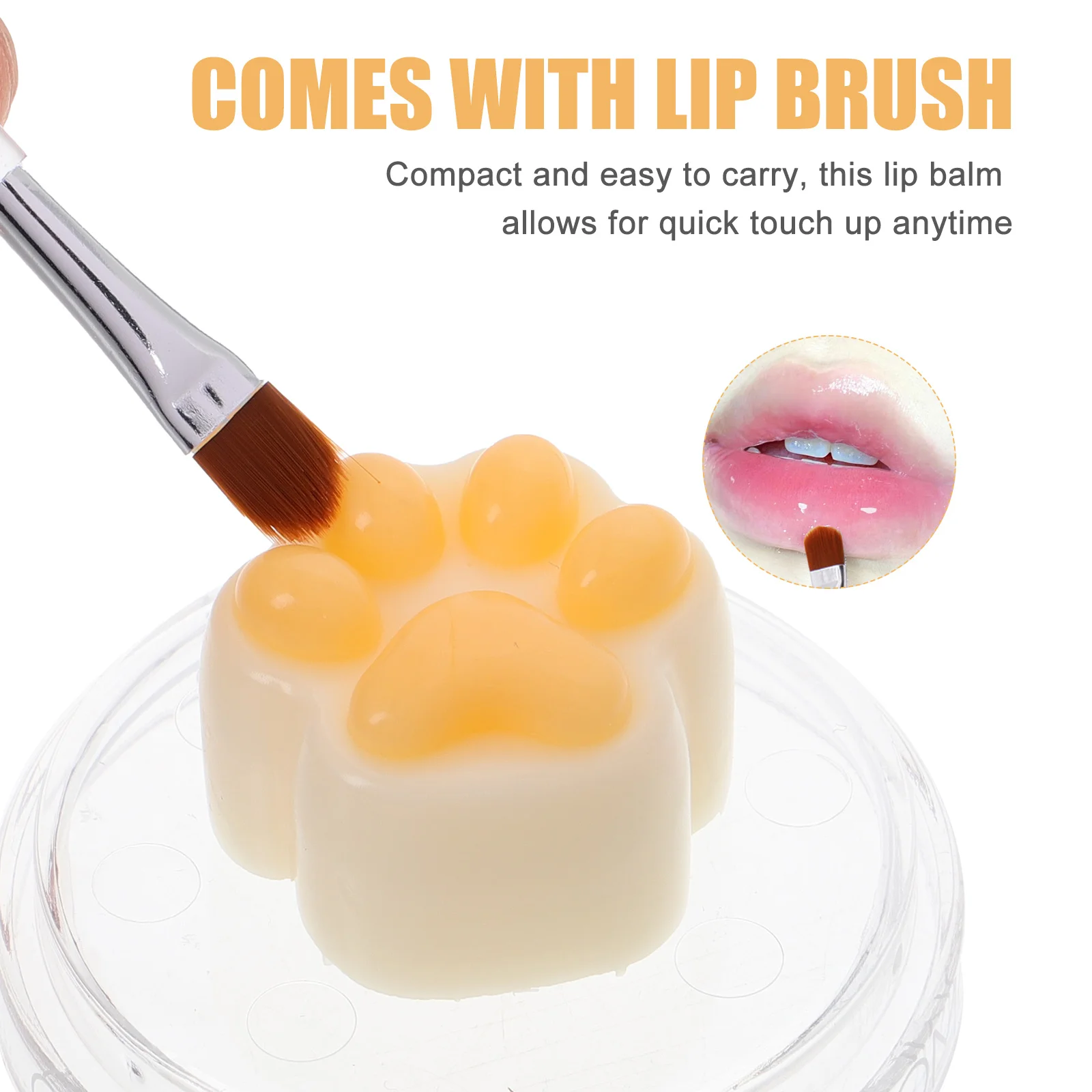 Katzenpfotenform, farbwechselnder Lippenbalsam, feuchtigkeitsspendende, feuchtigkeitsspendende Tönung für trockene Lippen, Herbst und Winter, glänzender Lippenpflegestift, Gelee