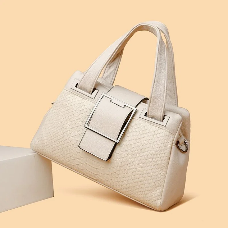 

Business Leather Tote Bag Large Capacity Professional Women Commuter Bag With Logo High-End Durability