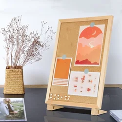 Kurk Bord Prikbord Desktop Kleine Kurk Board Met Stand Rechthoek Houten Frame Bureau Bericht Picture Board Voor Home Office