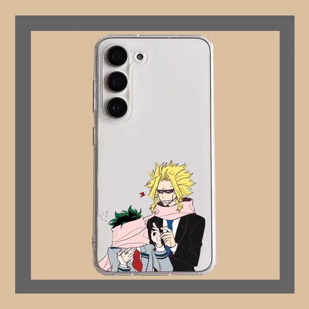 My Hero Academia All Might Toshinori Yagi Phone Case For Samsung Galaxy A52 A12 A51 S21 Edge S22 S23 S20 Plus Transparent Cover