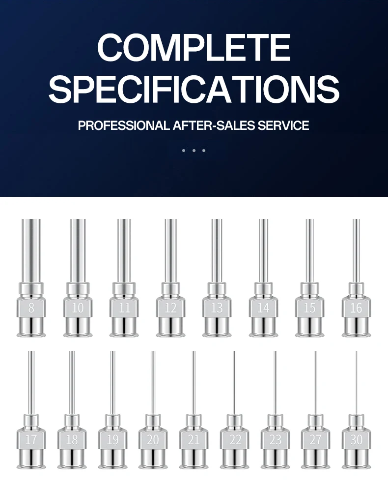 12er-Pack Industrielle Edelstahl-Dosiernadeln mit Stumpfer Spitze 0,5 Zoll Klebernadeln zum Nachfüllen von Kleberspritzen 8G-30G – Detail 3