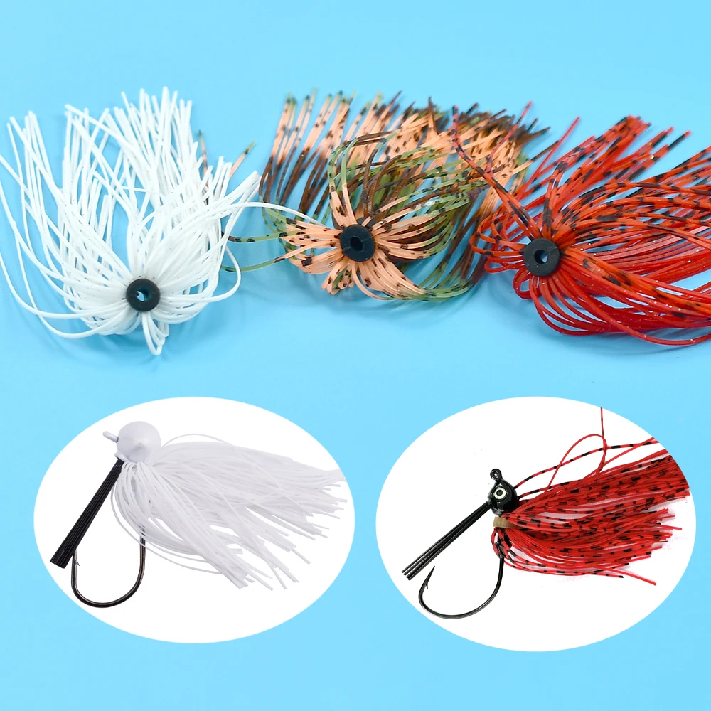2 Stücke Silikon Jig Röcke Angeln Köder Rock für Spinnerbaits Bass Buzzbaits DIY Tintenfisch Jig Spinner Köder Buzzbaits Zubehör