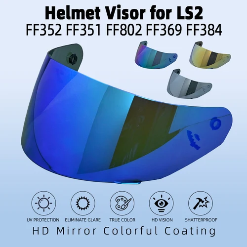 Para LS2 MHR-FF-15 casco de cristal visera para casco de motocicleta para LS2 FF352 FF351 FF802 FF369 FF384 lente de casco de cara completa
