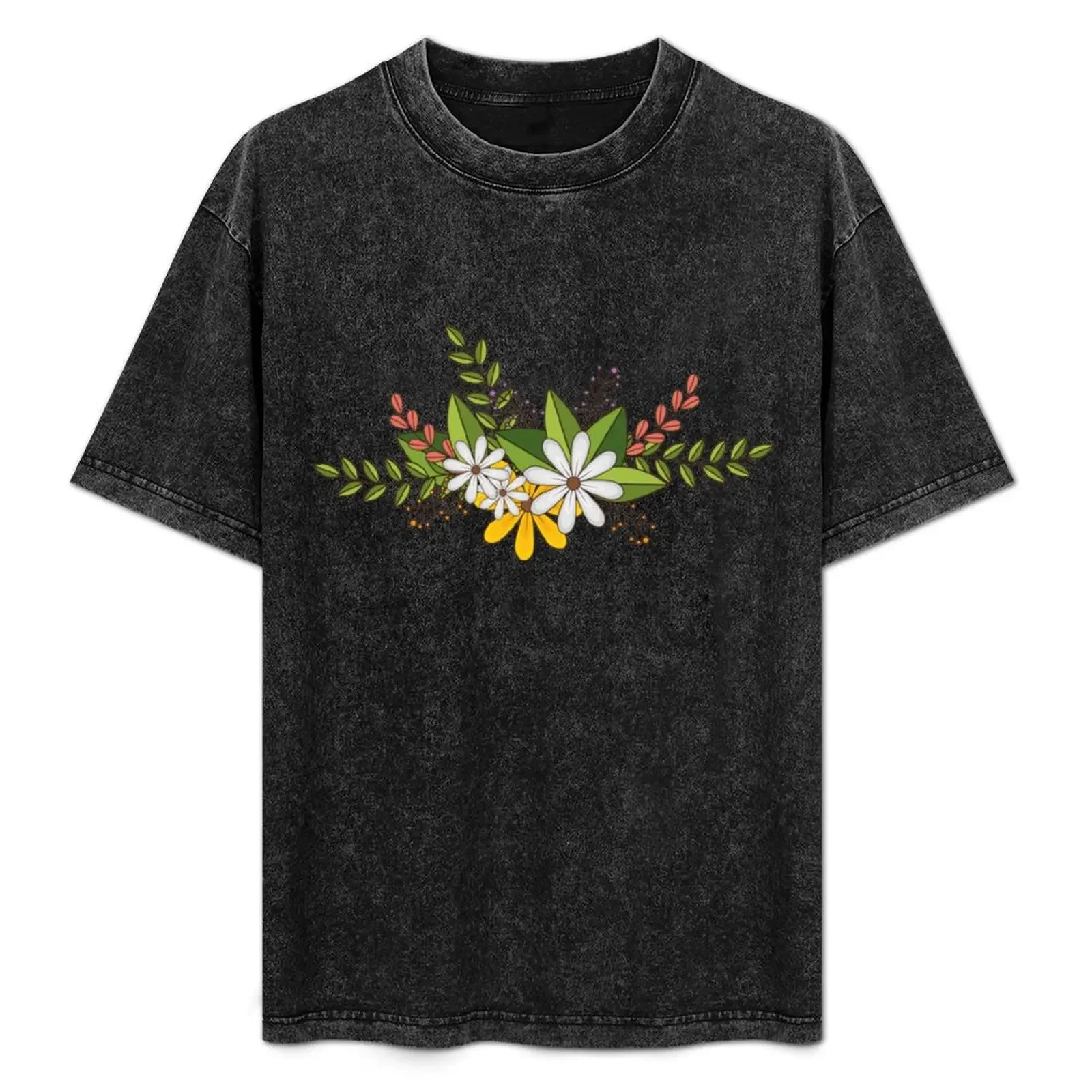 

Flowers with lief T-Shirt t shirt personalised t shirt man plain t shirts for man pack white funny shirts cotton T-Shirt