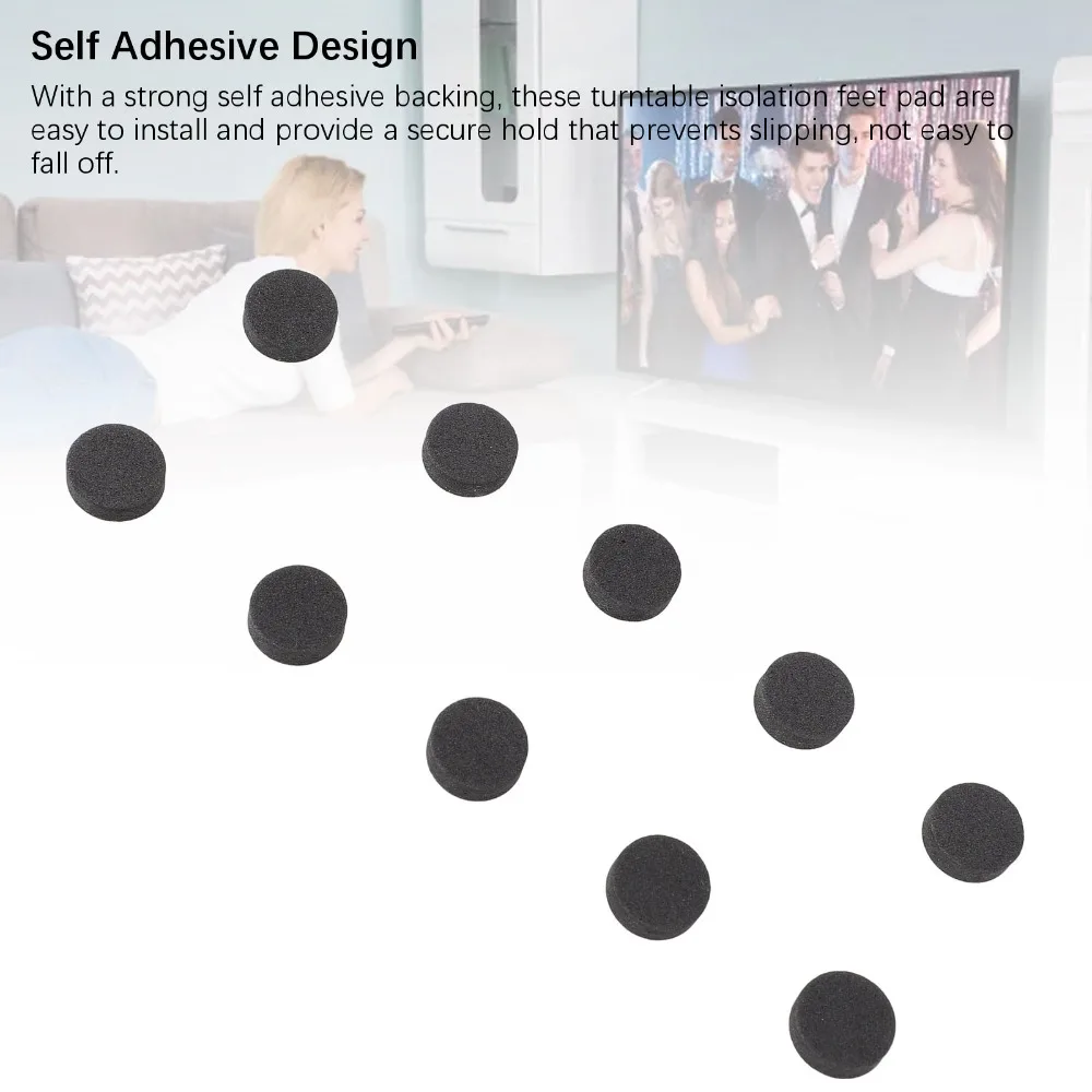 100 Pcs 15 X 5mm Speaker Isolation Feet Multipurpose EVA Foam Anti Vibration Feet Pads Self Adhesive