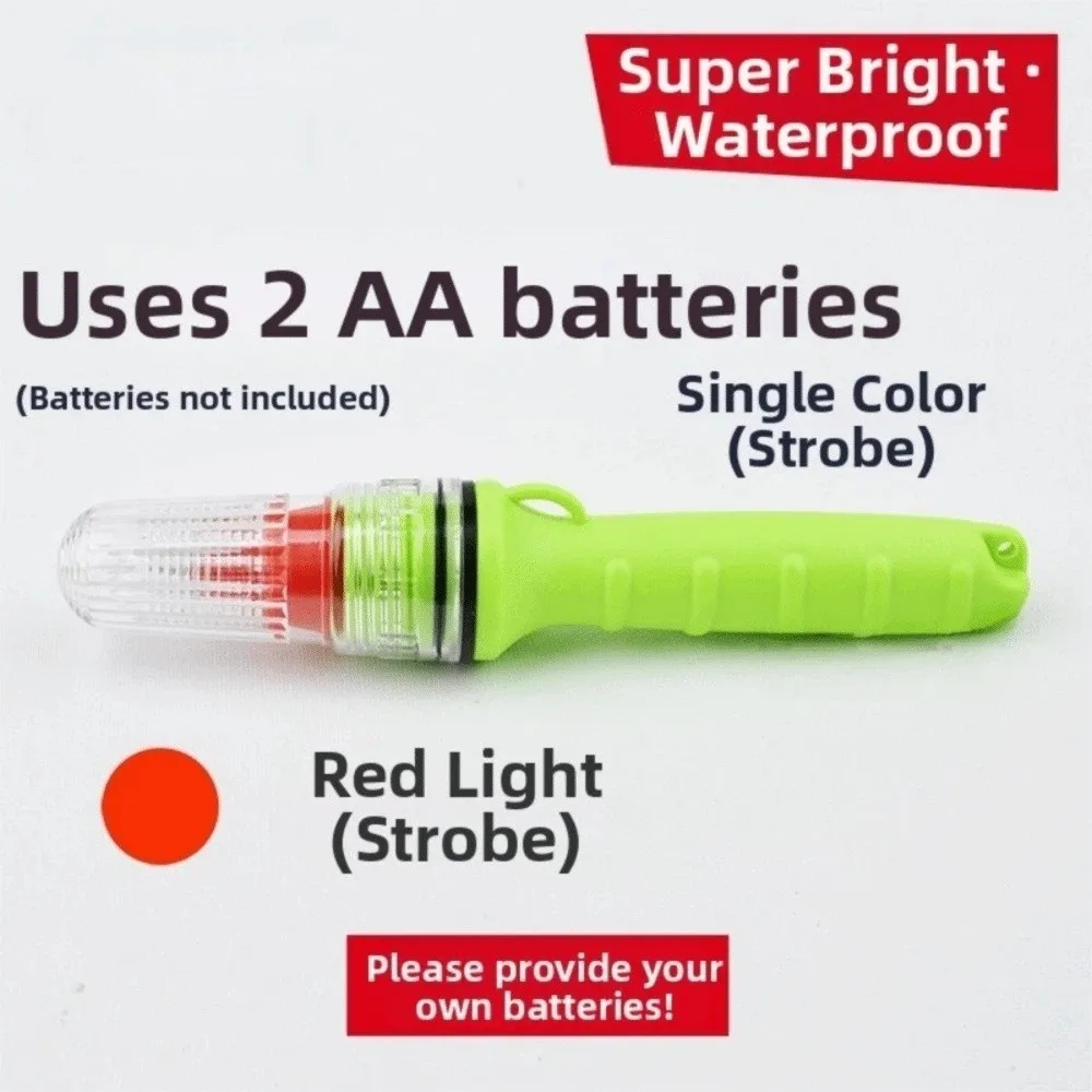 Waterproof Design LED Fishing Light Long Lasting Battery Floating Structure Fishing Signal Light Flash Function Net Marker Type