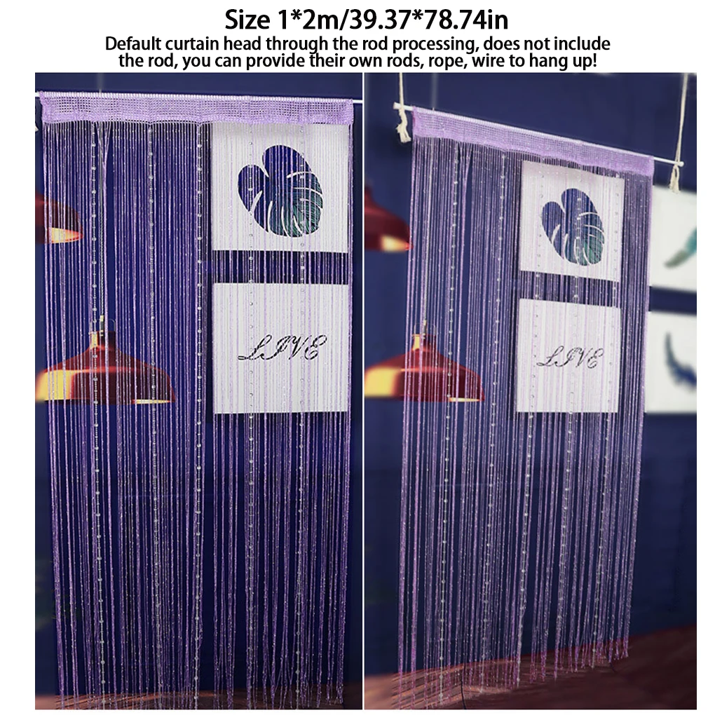 정교한 크리스탈 비즈 도어 커튼 우아한 방 장식 색이 바래지 않는 웨딩 도어 커튼 화이트 1*2m