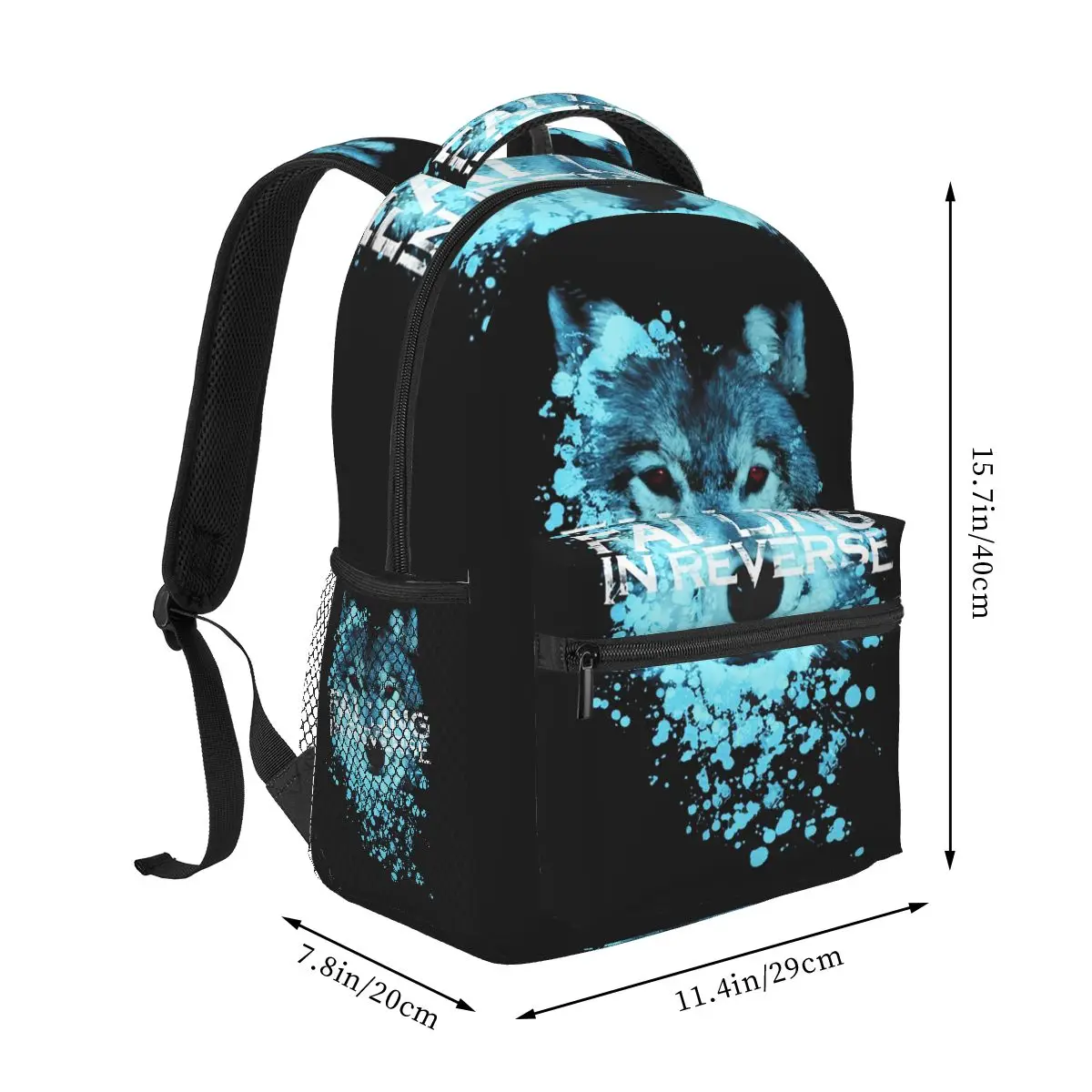 Rock Band Falling In Reverse Print Backpack Hot Sale Daypack Boys Girls BookBag School Bag Shoulder Bags for Men Women