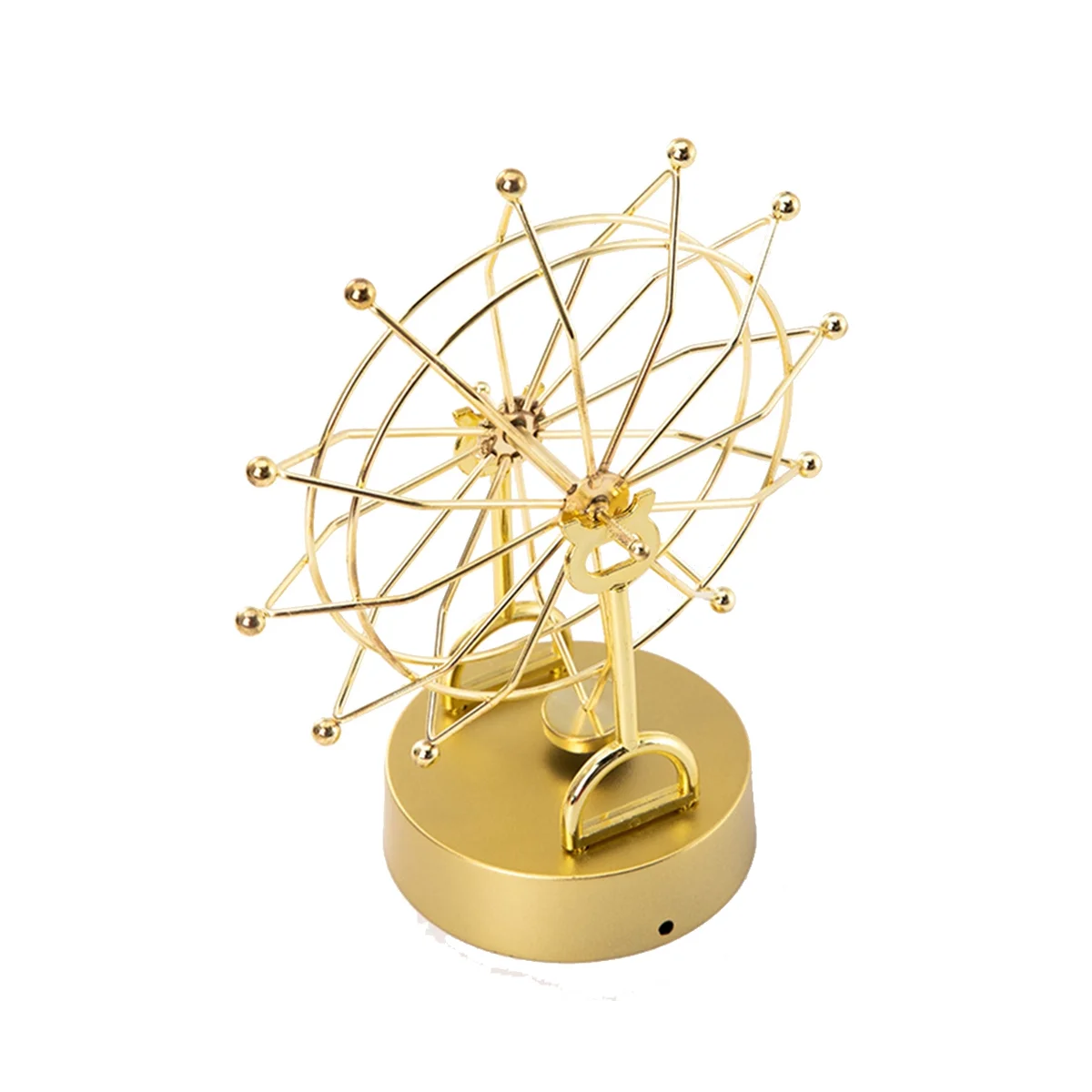 Creative Metal Ferris Wheel Yongdong Instrument Pendulum Miniatures Newton Rotating Color Track Wobbler Room Ornament