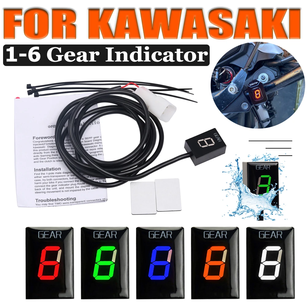 Gear Indicator For Kawasaki ZX6R ZX-6R ZX6RR ZX-6RR ZX10R ZX-10R Z750 Z1000 Z 750 1000 ER-6N ER6N Motorcycle Gear Display Meter