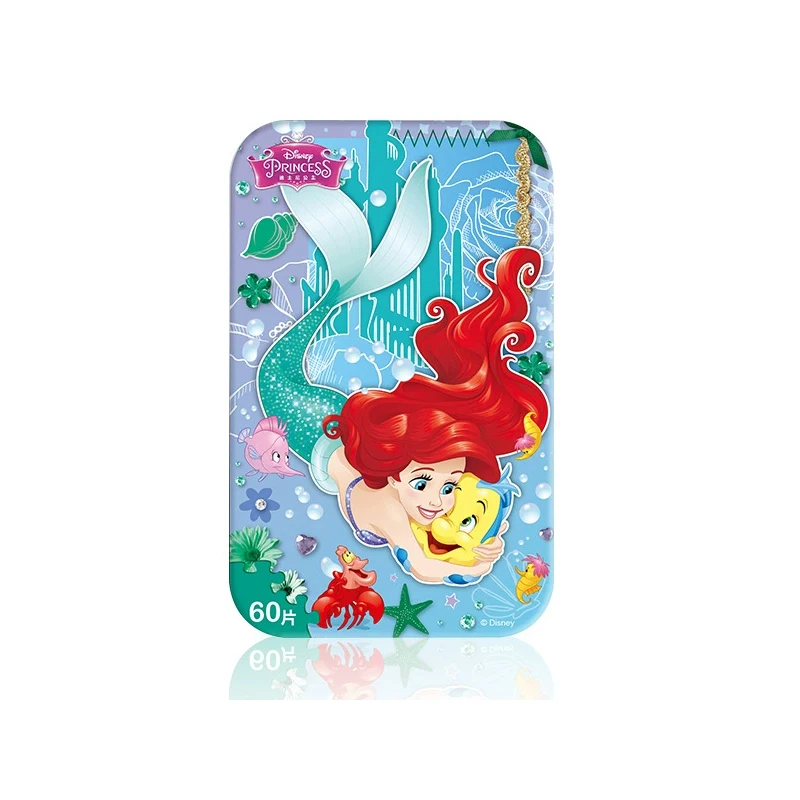 Disney Frozen Elsa Prinses Sneeuwwitje zeemeermin Anime Cartoon Iron Box 60 Stuks Foto Puzzel Geschenken Cosplay Speelgoed Jongens en Meisjes