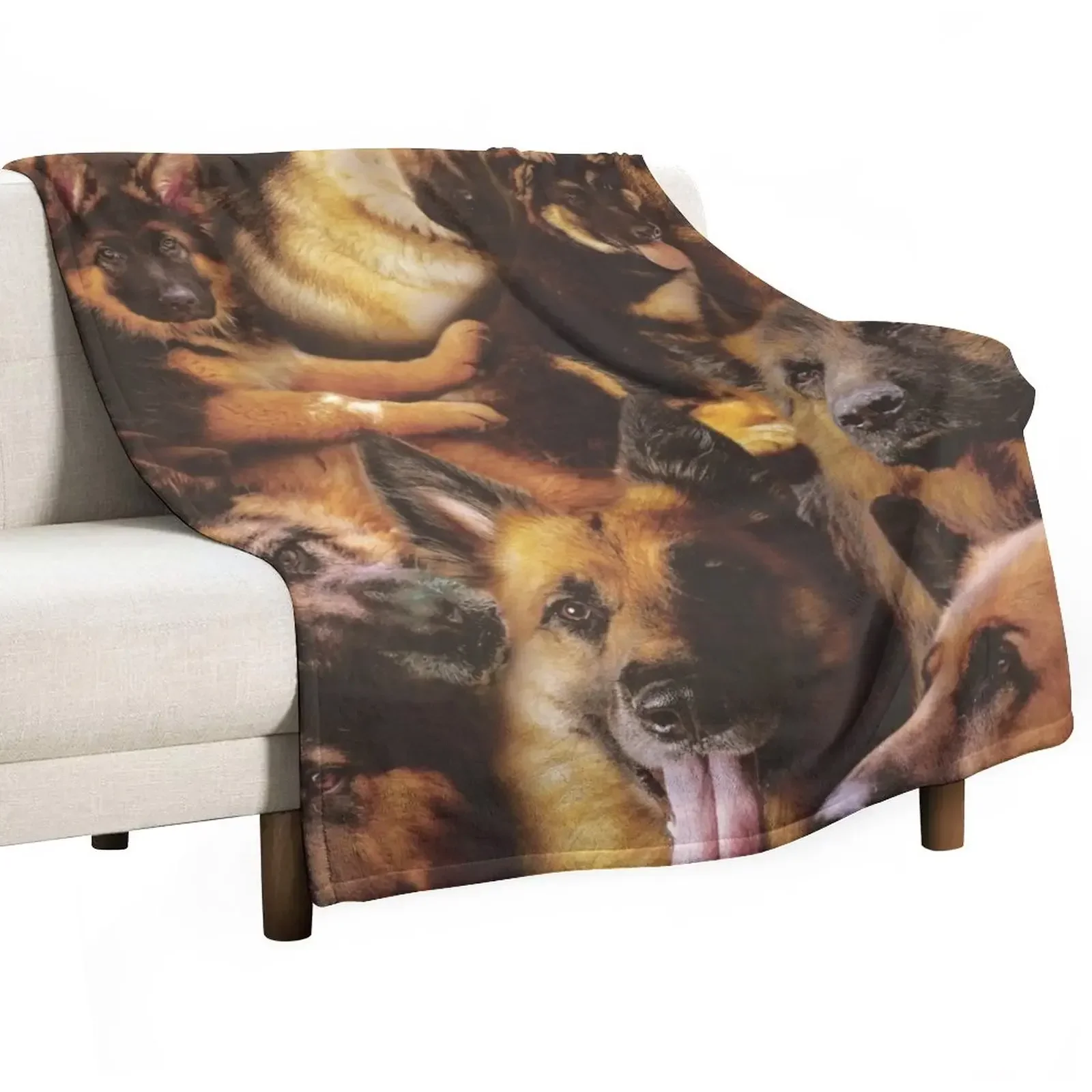 

German Shepherds Throw Blanket For Sofa Thin For Decorative Sofa Sofa Quilt Shaggy Blankets