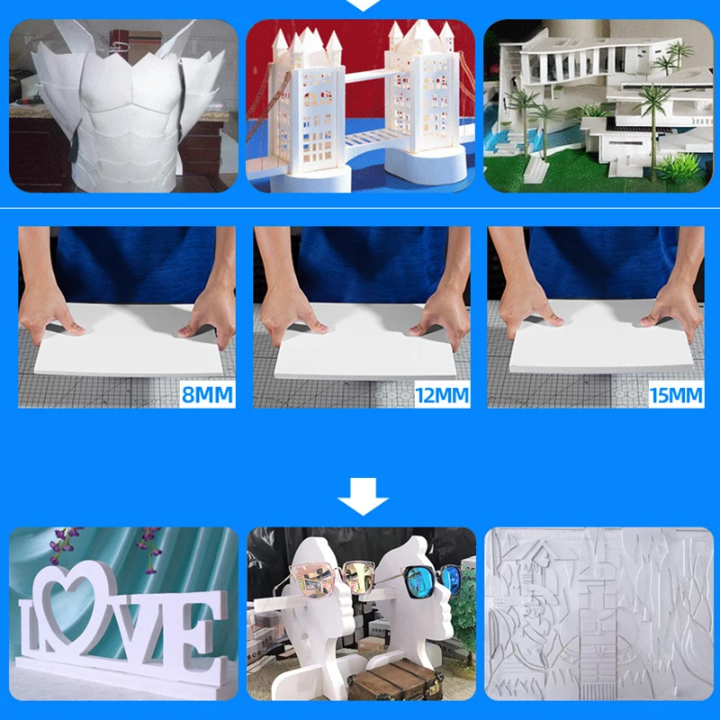 5 Stuks 300X200 Mm Wit Pvc Foam Board Voor Diy Building Model Materialen Handgemaakte Model Maken Materiaal Plastic platte Board