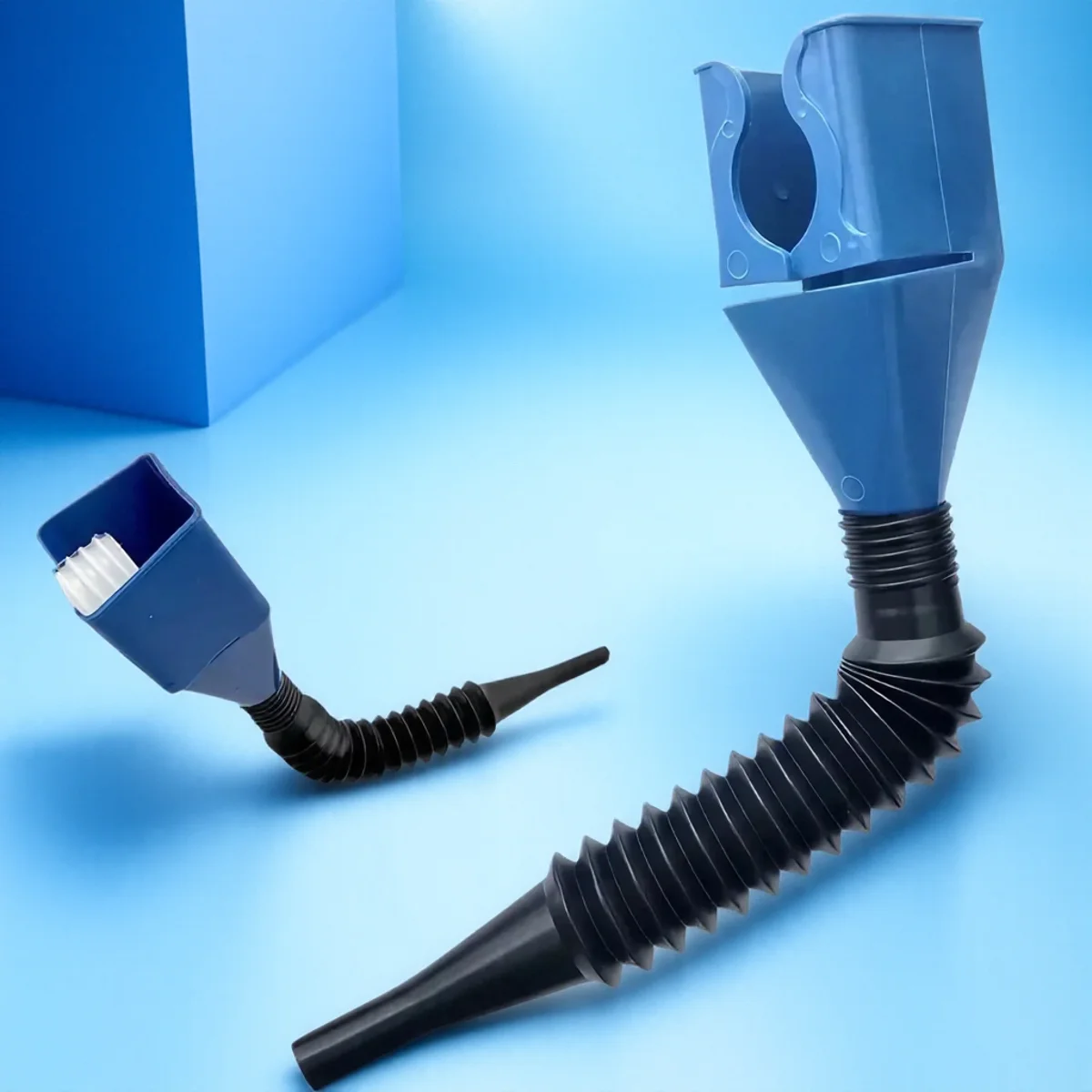 

1 шт., телескопическая гибкая воронка без капель с поворотным квадратным дизайном для заливки масла, инструмент для заправки автомобиля