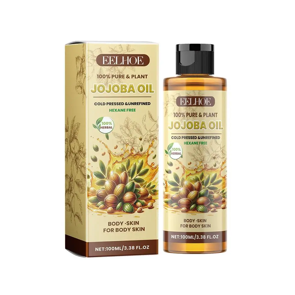 100ml Natuurlijke Biologische Jojoba-olie Massage Gezicht en Lichaam Hydraterende Product Huidverzorging Hydraterende Olie Ontspannende Controle Wholesa K8I8