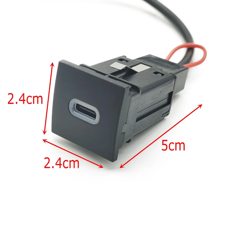 For VW Golf 6 MK6 Car Type-C Quick Charger QC3.0 USB Retrofit Interface Socket Fast Charging Power Adapter Switch