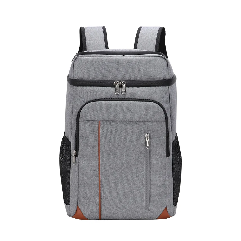 Double-layer thermal insulation backpack large-capacity outdoor picnic bag beer bottle opener trolley ice bag